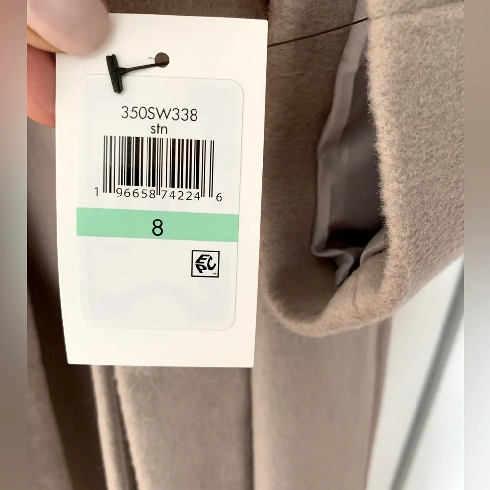 NEW! COLE HAAN WOOL BLEND LONG BELTED WRAP TRENCH COAT | SIZE 8 - Picture 6 of 12